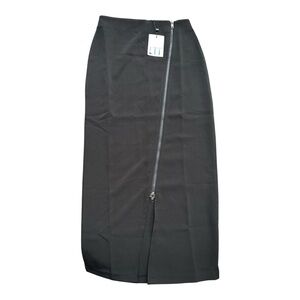 LTT love too true Hilda full zip black midi skirt Small